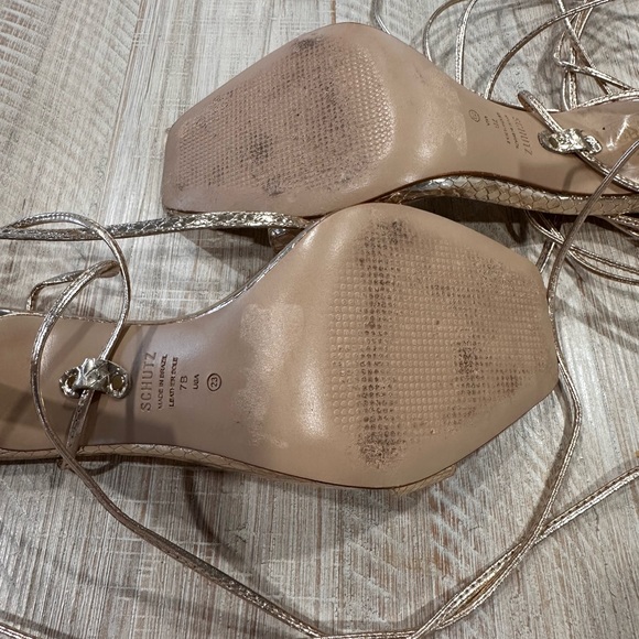 Schutz Vikki Hold Lace Up Heel 7 - Picture 5 of 5